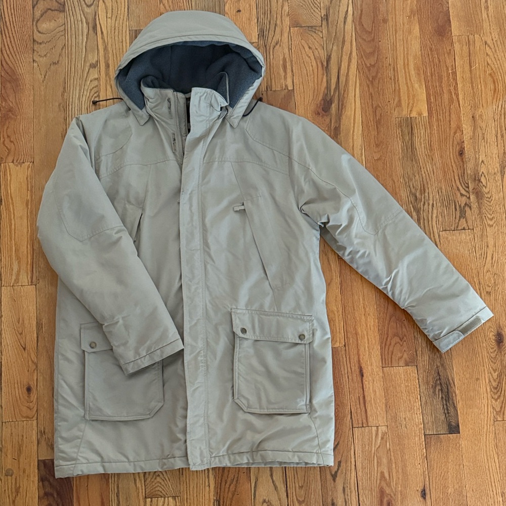 Lands' End Men's Tan Hooded Parka